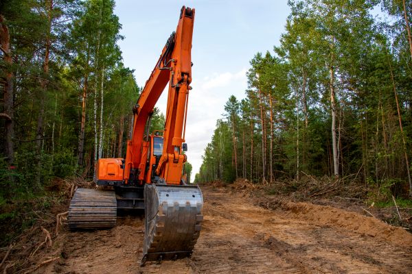 Backhoe Land Clearing in Monroe Township
